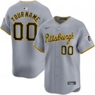 Women's Pittsburgh Pirates Customized Gray Limited Jersey