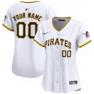 Women's Pittsburgh Pirates Customized White Limited Jersey