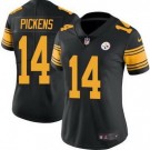 Women's Pittsburgh Steelers #14 George Pickens Limited Black Rush Color Jersey