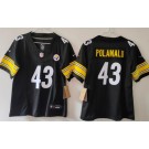 Women's Pittsburgh Steelers #43 Troy Polamalu Limited Black FUSE Vapor Jersey