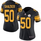 Women's Pittsburgh Steelers #50 Ryan Shazier Limited Black Rush Jersey