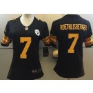 Women's Pittsburgh Steelers #7 Ben Roethlisberger Black Rush Jersey
