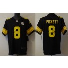 Women's Pittsburgh Steelers #8 Kenny Pickett Limited Black Rush Color Jersey