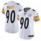 Women's Pittsburgh Steelers #90 TJ Watt Limited White Vapor Untouchable Jersey