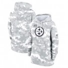 Women's Pittsburgh Steelers Arctic Camo 2024 Salute to Service Club Fleece Pullover Hoodie