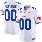 Women's SMU Mustangs Custom Limited White FUSE College Football Jersey