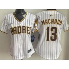 Women's San Diego Padres #13 Manny Machado White Limited Jersey