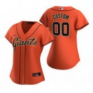 Women's San Francisco Giants Customized Orange Alternate 2020 Cool Base Jersey