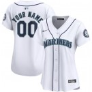 Women's Seattle Mariners Customized White Limited Jersey