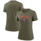 Women's Tampa Bay Buccaneers Olive 2022 Salute To Service Legend T Shirt