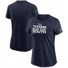 Women's Tennessee Titans Navy 2021 AFC South Division Champions Trophy Collection T-Shirt