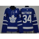 Women's Toronto Maple Leafs #34 Auston Matthews Blue Authentic Jersey