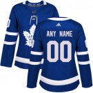 Women's Toronto Maple Leafs Customized Blue Authentic Jersey