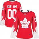 Women's Toronto Maple Leafs Customized Red Authentic Jersey