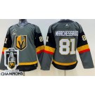 Women's Vegas Golden Knights #81 Jonathan Marchessault Gray 2023 Stanley Cup Champions Authentic Jersey