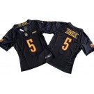 Women's Washington Commanders #5 Jayden Daniels Limited Black FUSE Vapor Jersey