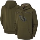 Youth Arizona Cardinals Olive Salute To Service Printed Pullover Hoodie