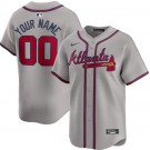 Youth Atlanta Braves Customized Gray Limited Jersey