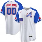 Youth Atlanta Braves Customized White 2023 City Player Number Cool Base Jersey