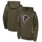 Youth Atlanta Falcons Olive 2022 Salute To Service Performance Pullover Hoodie