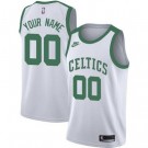 Youth Boston Celtics Cusotm White 75th Anniversary Stitched Swingman Jersey