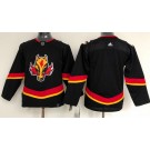 Youth Calgary Flames Blank Black 2021 Reverse Retro Authentic Jersey