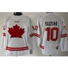 Youth Canada #10 Nick Suzuki White 2026 Olympics Authentic Jersey