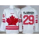 Youth Canada #29 Nathan MacKinnon White 2026 Olympics Authentic Jersey