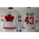 Youth Canada #43 Tom Wilson White 2026 Olympics Authentic Jersey
