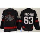 Youth Canada #63 Brad Marchand Black 2026 Olympics Authentic Jersey