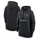 Youth Carolina Panthers Black 2024 Crucial Catch Club Pullover Hoodie