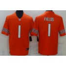Youth Chicago Bears #1 Justin Fields Limited Orange Vapor Untouchable Jersey