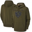 Youth Chicago Bears Olive Salute To Service Printed Pullover Hoodie