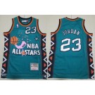 Youth Chicago Bulls #23 Michael Jordan Blue 1996 All Star Throwback Swingman Jersey