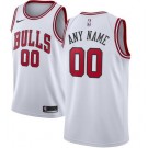 Youth Chicago Bulls Customized White Stitched Swingman Jersey