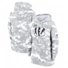 Youth Cincinnati Bengals Arctic Camo 2024 Salute to Service Club Fleece Pullover Hoodie