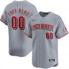 Youth Cincinnati Reds Customized Gray Limited Jersey