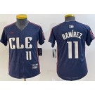 Youth Cleveland Guardians #11 Jose Ramirez Navy 2024 City Connect Limited Jersey