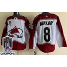 Youth Colorado Avalanche #8 Cale Makar White 2022 Stanley Cup Champions Authentic Jersey