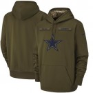 Youth Dallas Cowboys Olive Salute To Service Printed Pullover Hoodie