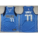 Youth Dallas Mavericks #77 Luka Doncic Blue Icon Swingman Jersey