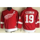 Youth Detroit Red Wings #19 Steve Yzerman Red Throwback Jersey