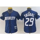Youth Detroit Tigers #29 Tarik Skubal Navy 2024 City Connect Limited Jersey