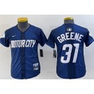 Youth Detroit Tigers #31 Riley Greene Navy 2024 City Connect Limited Jersey