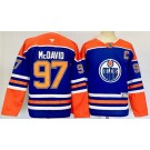 Youth Edmonton Oilers #97 Connor McDavid Blue Fanatics Authentic Jersey