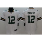 Youth Green Bay Packers #12 Aaron Rodgers Limited White Vapor Untouchable Jersey