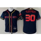 Youth Houston Astros #30 Kyle Tucker Navy City Cool Base Jersey