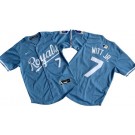 Youth Kansas City Royals #7 Bobby Witt Jr Light Blue Limited Jersey
