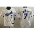 Youth Kansas City Royals #7 Bobby Witt Jr White Limited Jersey