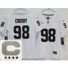 Youth Las Vegas Raiders #98 Maxx Crosby Limited White C Patch Vapor Jersey